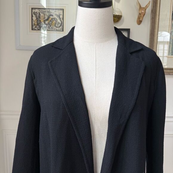 Lafayette 148 Longline Open Front Blazer Textured Wool Crepe $350 S - Picture 2 of 7